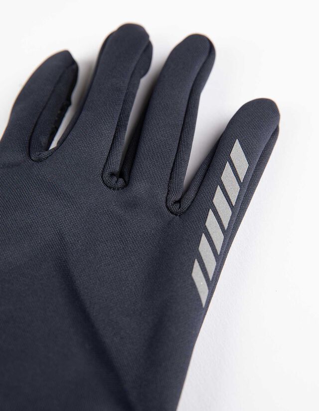 érintőképernyős kesztyűk - Fényvisszaverő - fekete