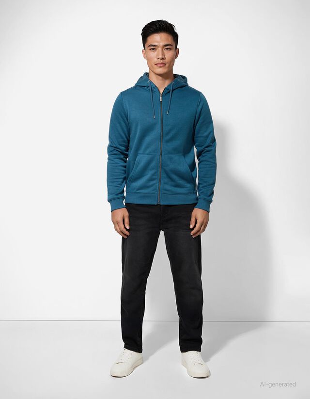 Cipzáros melegítőfelső - Zsinóros kapucni - sotetkek