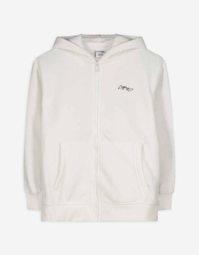 Cipzáros melegítőfelső - Túlméretezett fazon - feher