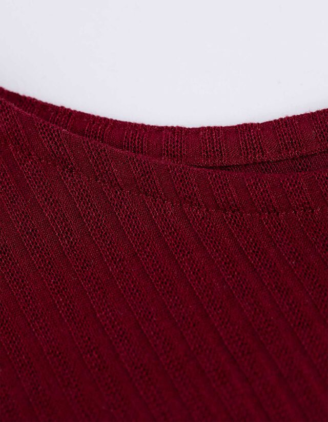 Ujjatlan felső - Viszkózkeverék - mélyvörös