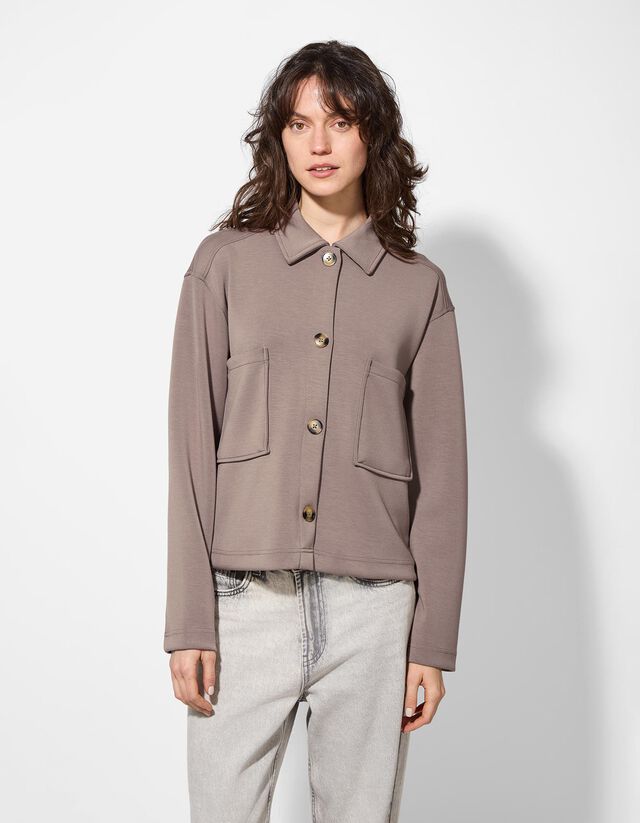 Cipzáros melegítőfelső - Modál tartalom - sotetlila