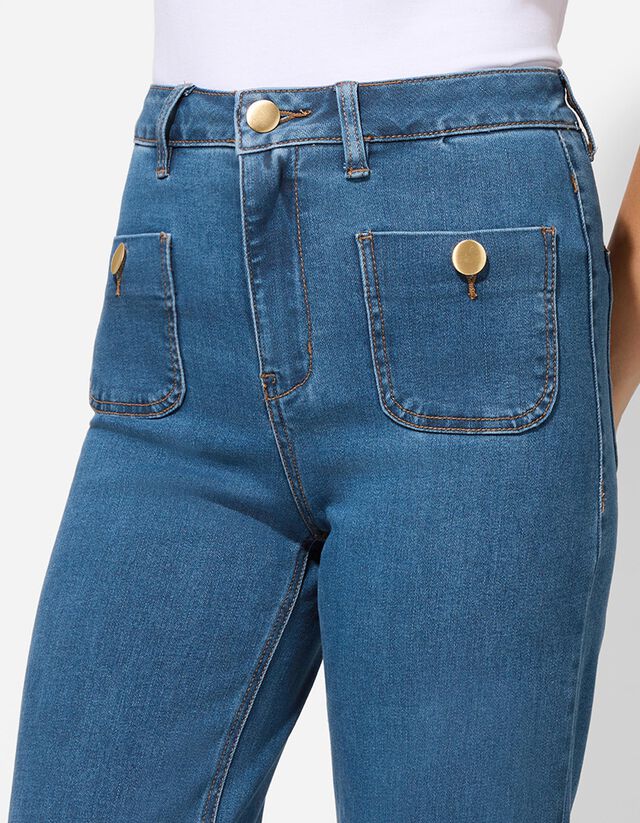 Farmernadrág - Széles fazon - kék