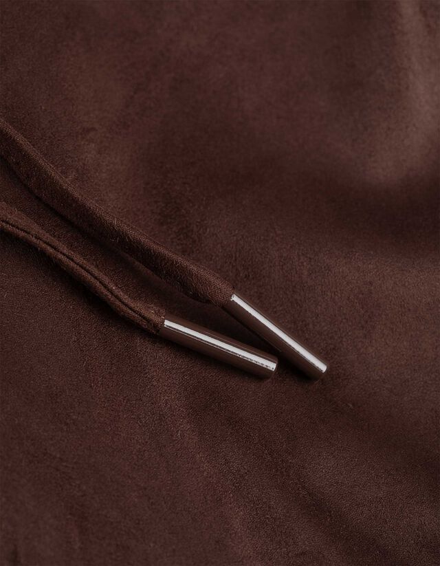 Nadrág - Velúr utánzat - sötétbarna