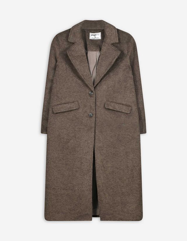 Kabát - Gyapjú megjelenés - barna