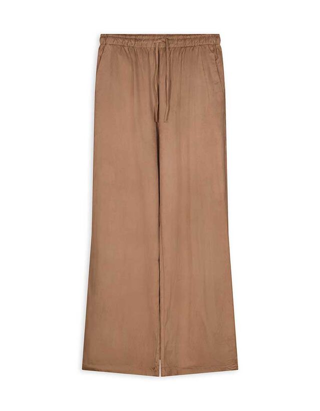 Szabadidőnadrág - Velúr utánzat - barna