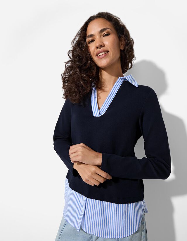 Női ing - Kétrétegű hatás - bézs