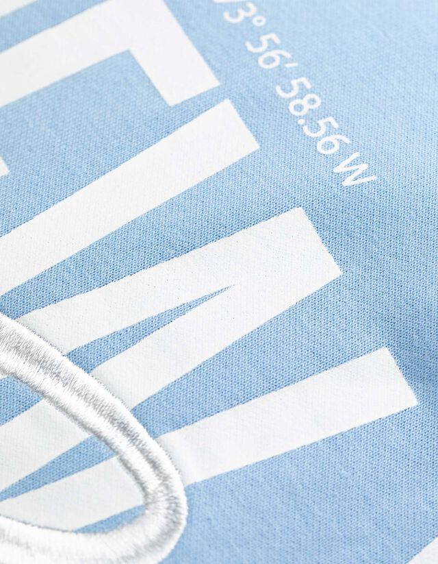 Melegítőfelső - Hátul nyomtatott minta - vilagoskek