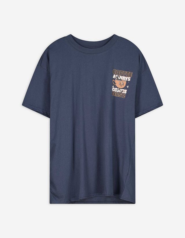 Póló - Hátul nyomtatott minta - feher