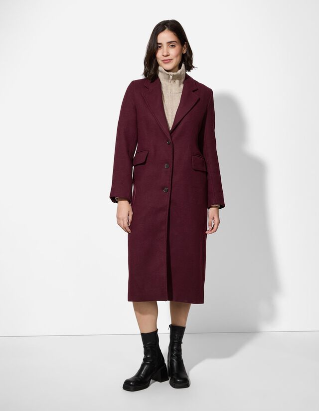 Kabát - Gyapjú megjelenés - sotetlila