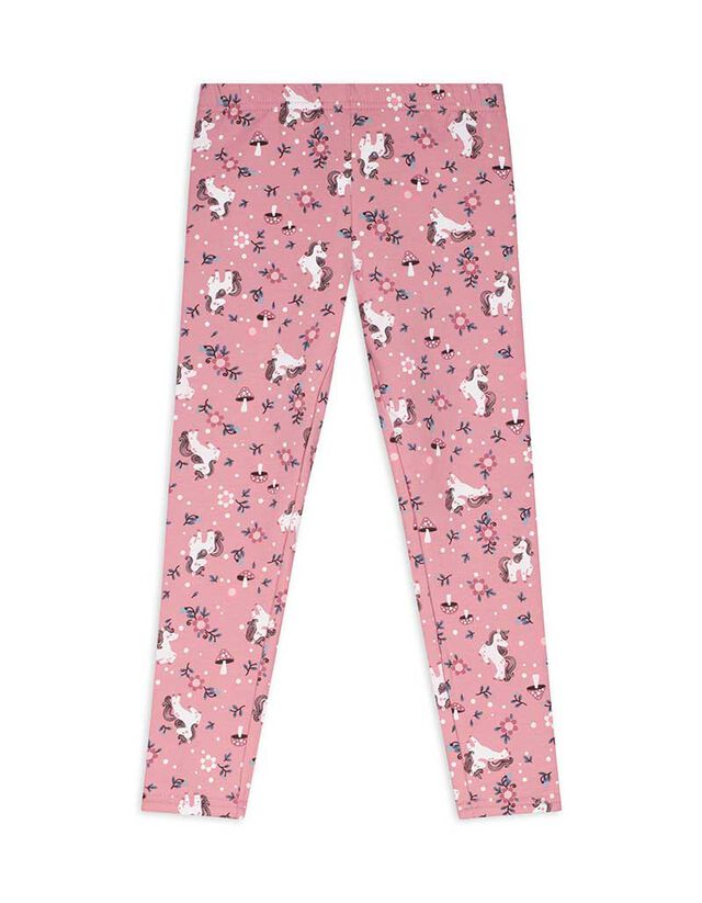 Legging - Elszórt nyomott minta - pink