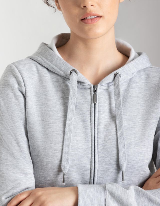 Cipzáros melegítőfelső - Kapucni - szürke