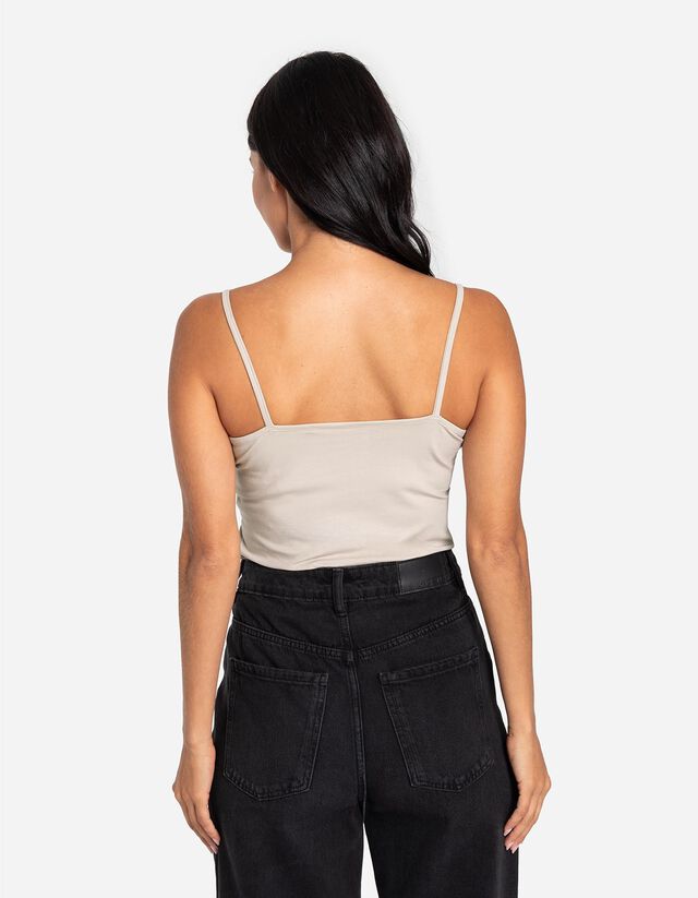 Ujjatlan felső - Spagettipántos - vilagos szurke