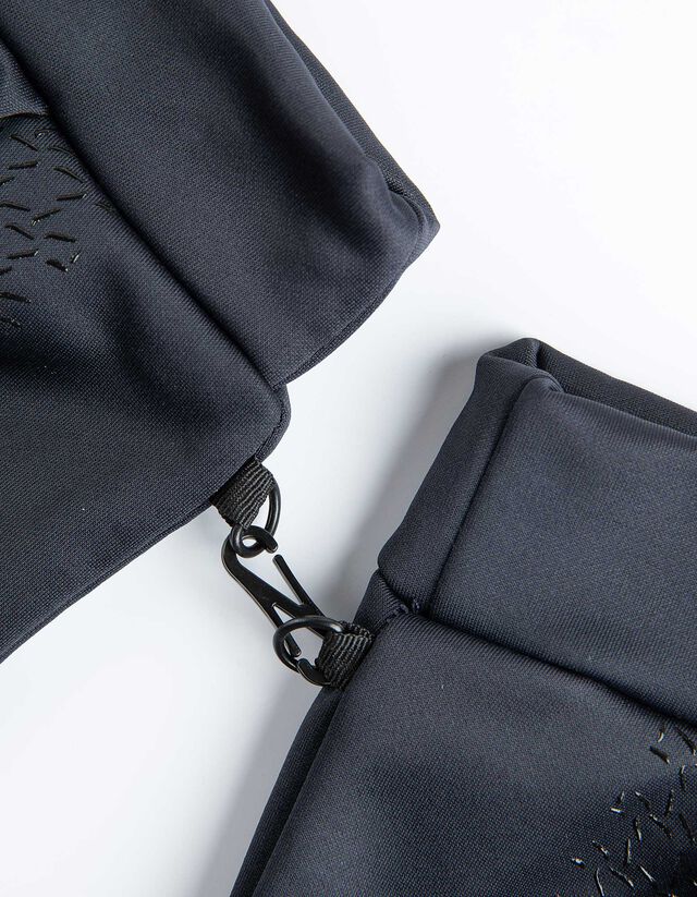 érintőképernyős kesztyűk - Fényvisszaverő - fekete