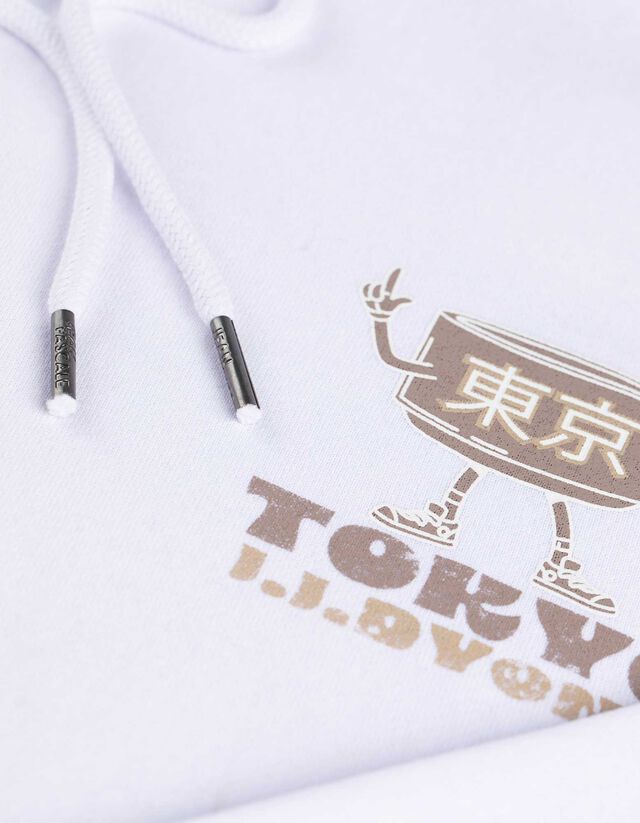 Melegítőfelső - Hátul nyomtatott minta - fekete