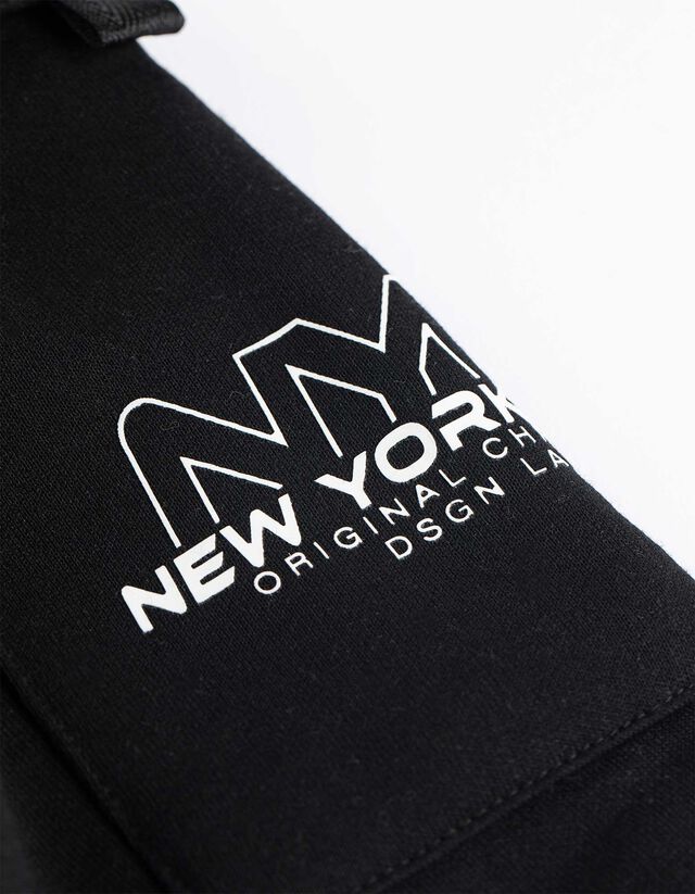 Cargo nadrág - Melegítőszövet - fekete