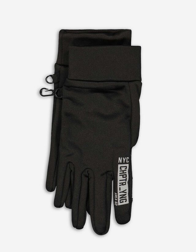 Síkesztyű - Fényvisszaverő - fekete