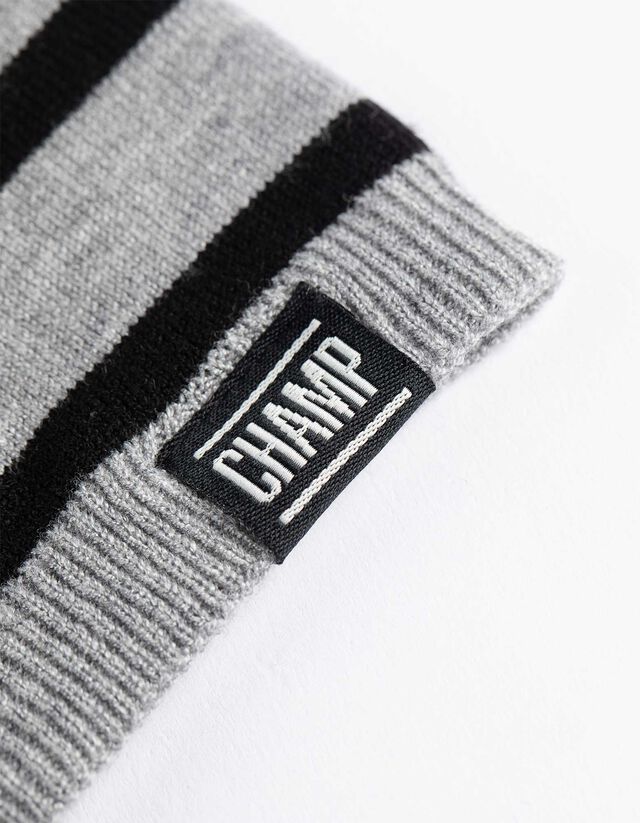 Fejre simuló sapka - Csíkos - szürke