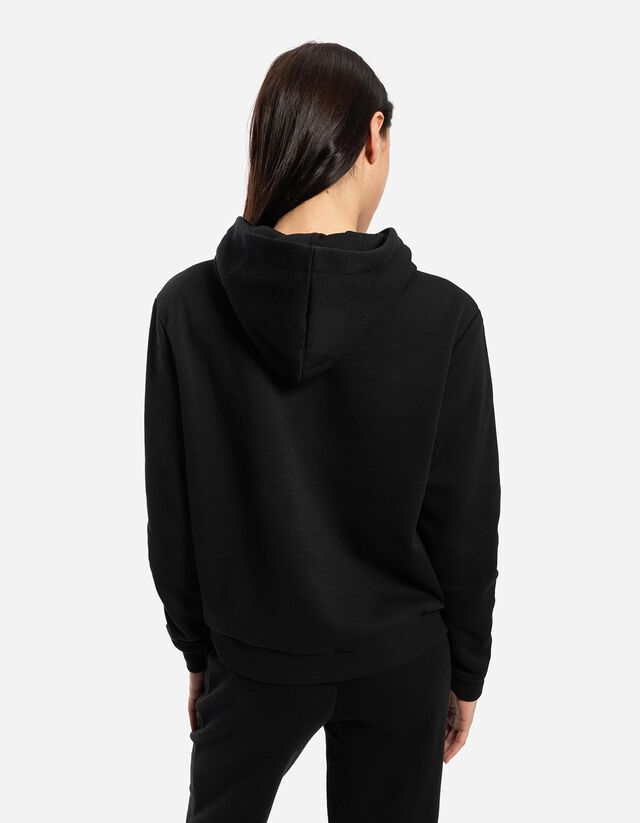 Kapucnis felső - Normál fazon - fekete