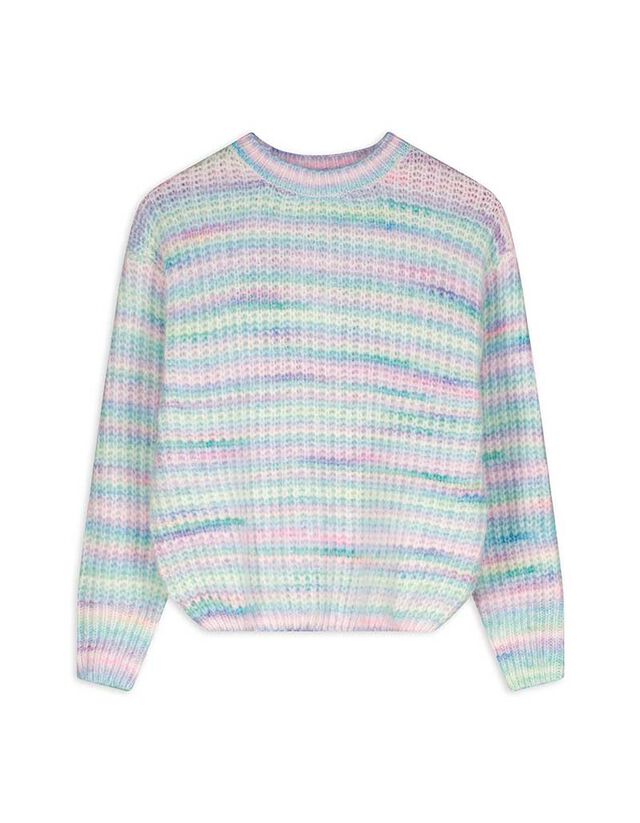 Pulóver - Durva kötésű - vilagoskek