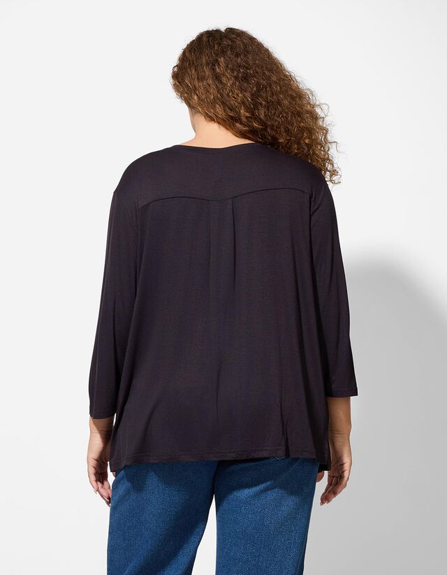 Ingblúz - Viszkóztartalom - fekete