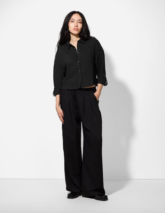 Blúz - Egyszínű - világos barna