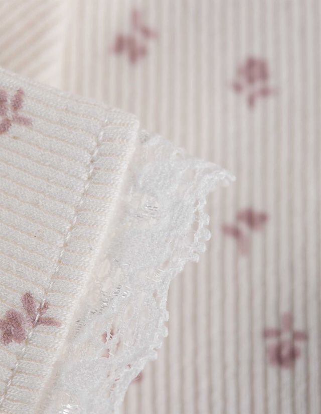 Póló - Virágmintás - feher