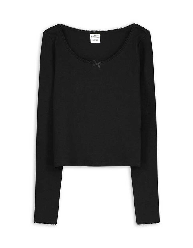 Felső - Masnis rátéttel - feher