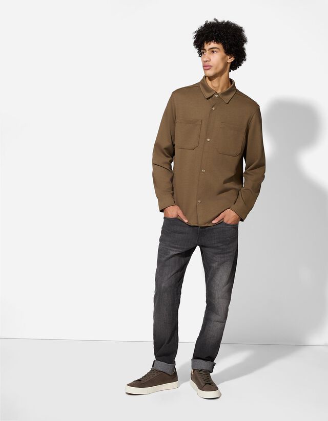 Férfi ing - Mellzsebes - sötétzöld