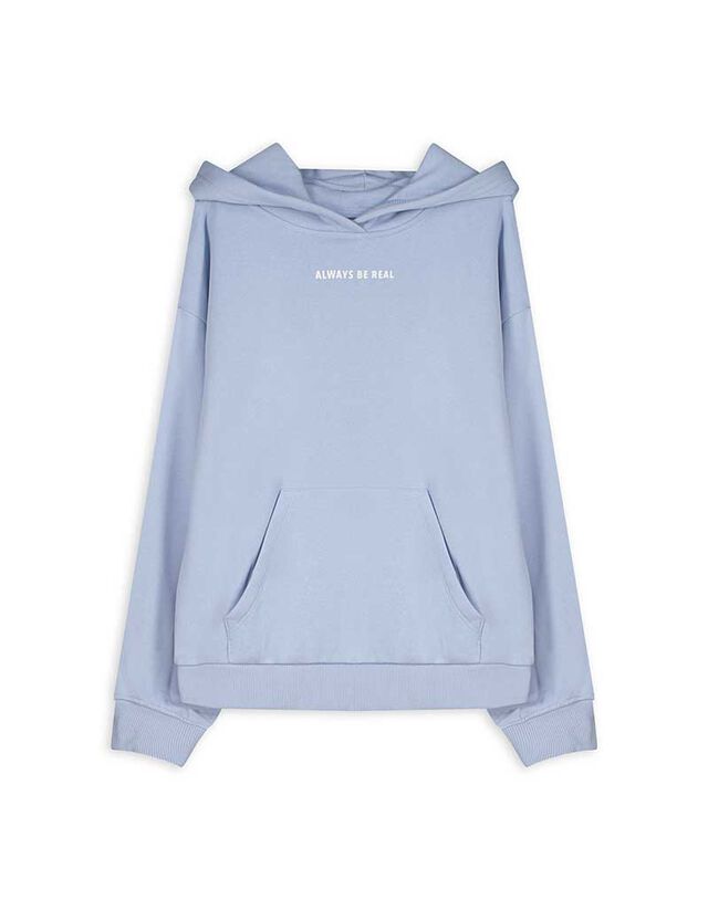 Kapucnis felső - Nyomott minta - kék