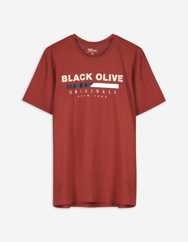 Póló - Kerek nyakkivágás - mélyvörös