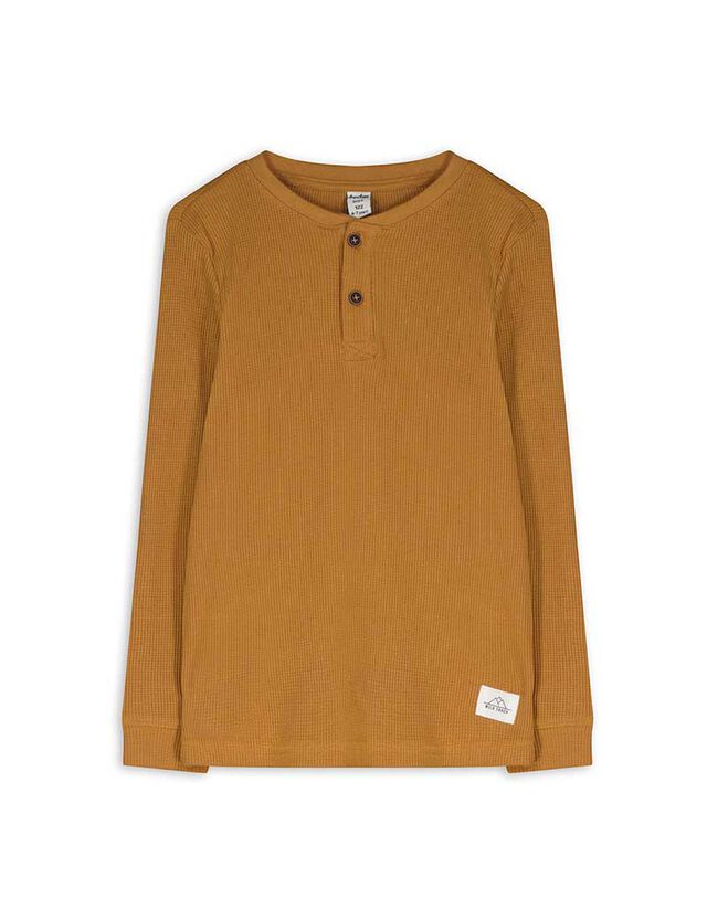 Hosszú ujjú felső - Henley nyakkivágás - sotetkek