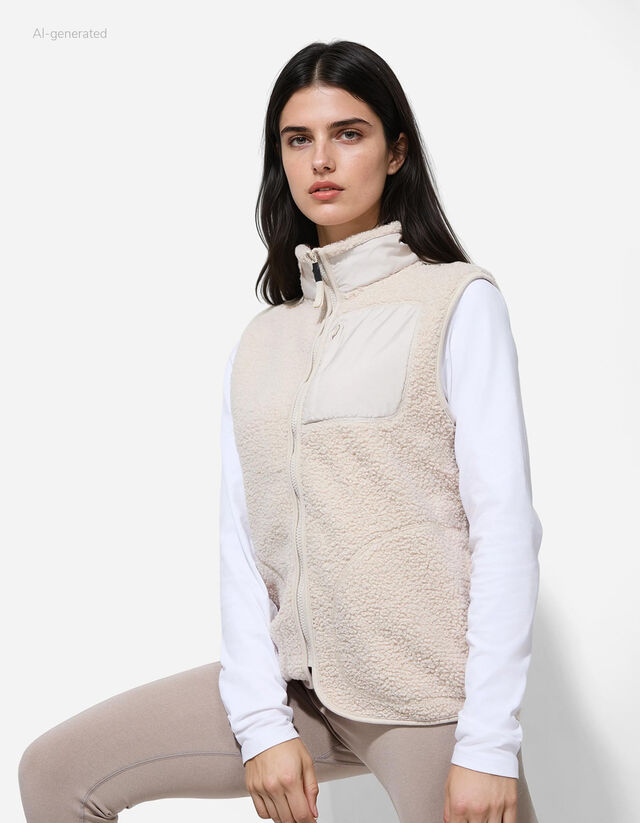 Mellény - Plüss - fekete