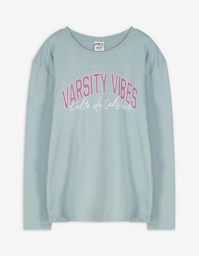 Hosszú ujjú felső - Elülső nyomtatás - pink