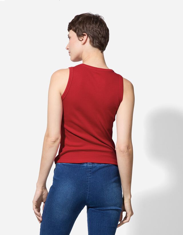 Ujjatlan felső - Szegecselt - piros