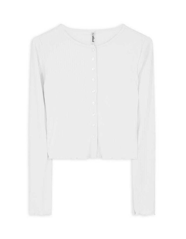 Hosszú ujjú felső - Bordázott - fekete