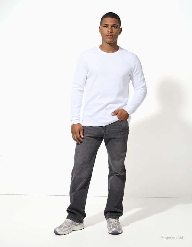 Hosszú ujjú felső - Normál fazon - szürke