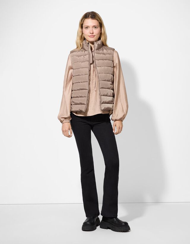 Steppelt mellény - Egyszínű - világos barna