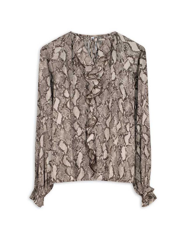 Blúz - Fodrok - vilagos szurke