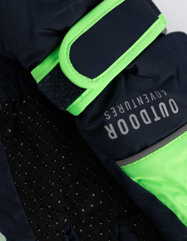 Síkesztyű - Színes blokkolás - sotetkek