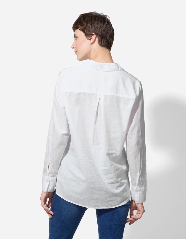 Blúz - Mellzsebes - feher