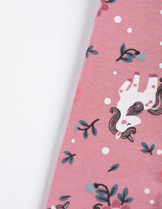 Legging - Elszórt nyomott minta - pink