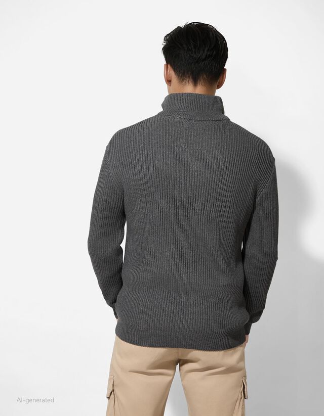 Pulóver - Troyer - sötétszürke