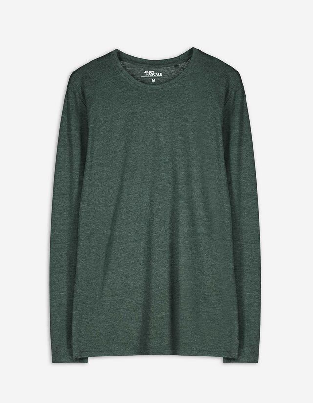 Hosszú ujjú felső - Kerek nyakkivágás - sötétzöld