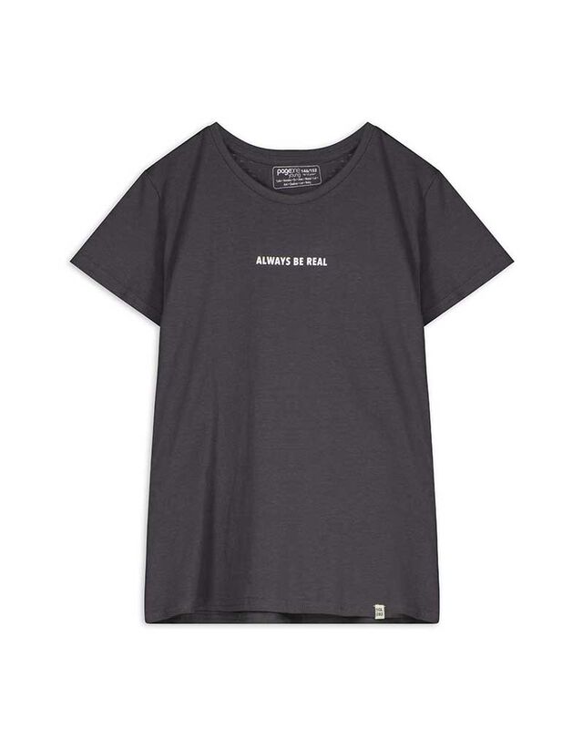 Póló - Nyomott minta - sötétszürke