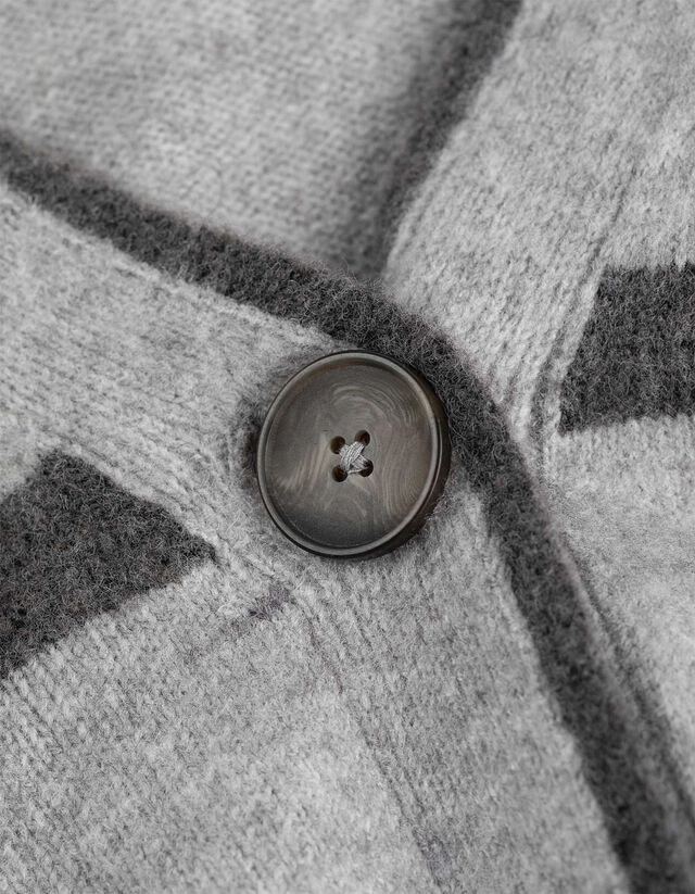 Hosszított kardigán - V-kivágás - szürke