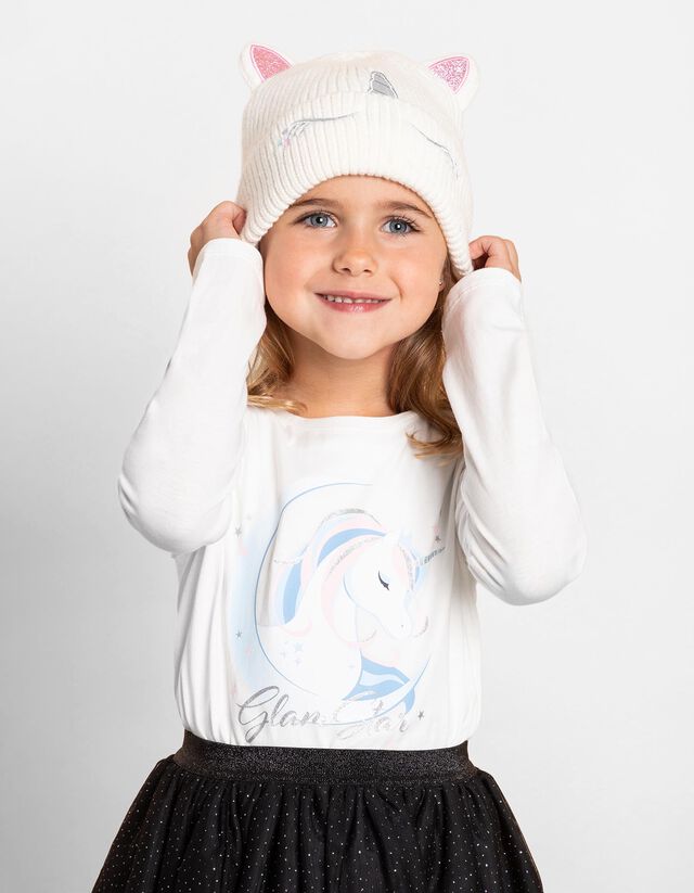 Sapka - Hímzett - feher