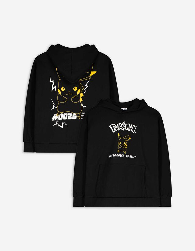 Kapucnis felső - Pokémon - fekete