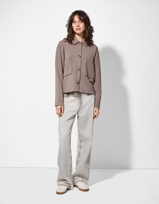 Cipzáros melegítőfelső - Modál tartalom - sotetlila