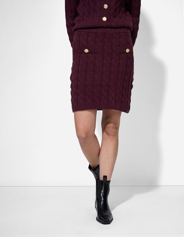 Kötött szoknya - sötétszürke