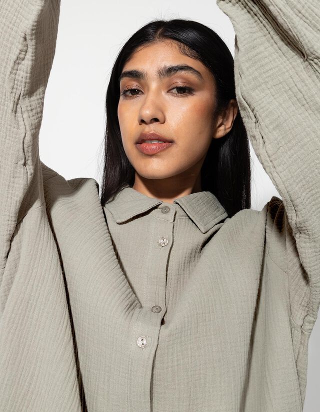 Blúz - Muszlin - vilagos zold